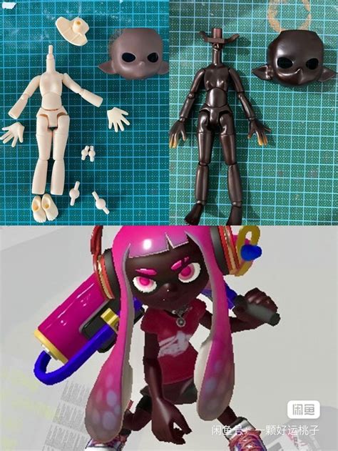 Splatoon Custom Bjd Diy Body Repaint Splatoon Figures Splatoon