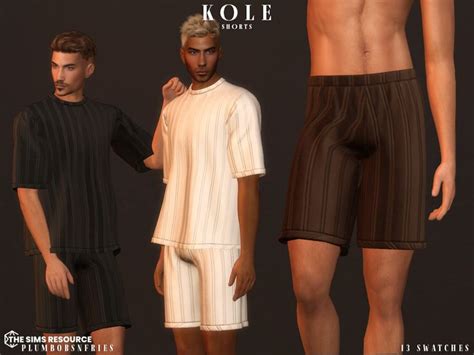 Plumbobs N Fries KOLE Shorts Sims 4 Male Clothes Sims 4 Mods