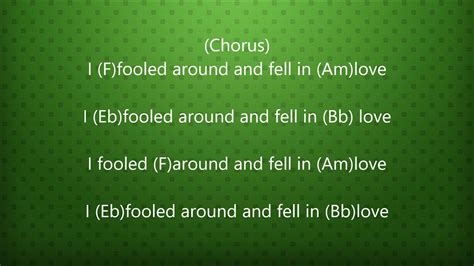 Fooled Around And Fell In Love Cover - Lyrics / Chords Included Chords - Chordify