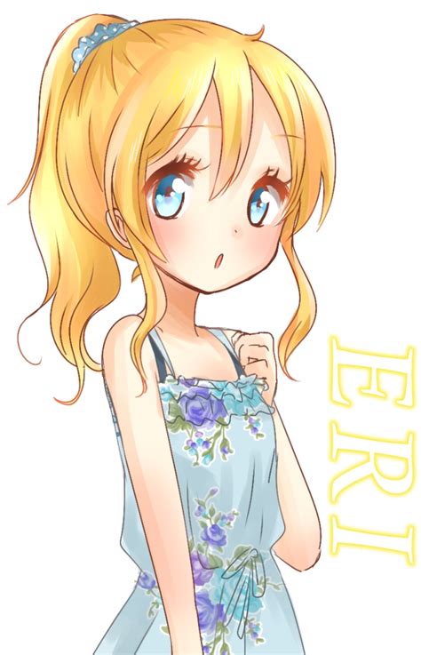 Safebooru 1girl Ayase Eli Blonde Hair Blue Eyes Blush Dress Long Hair