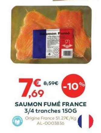 Promo Saumon Fumé France 3 4 Tranches 150 G chez Cabesto iCatalogue fr