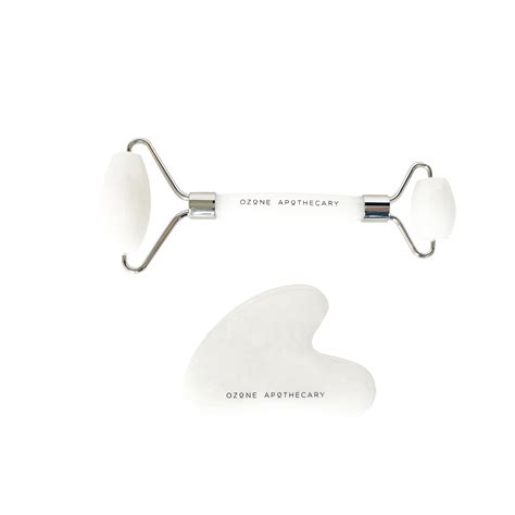 Jade Roller + Gua Sha Stone Facial Set – Ozone Apothecary