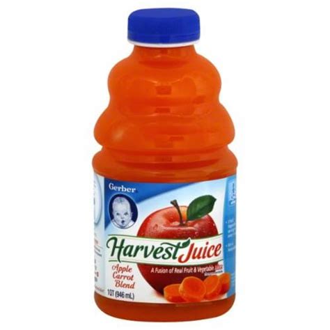 Gerber Baby Apple Carrot Blend Harvest Juice 32 Fl Oz Kroger