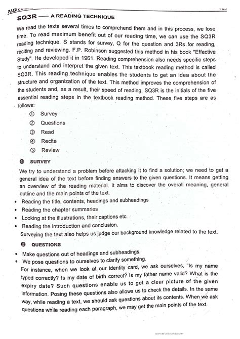 Solution Sq3r A Reading Technique Studypool