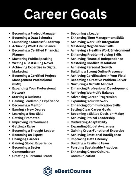 career goals examples   set tips  achieve guide ebestcourses