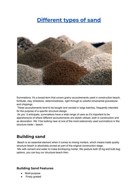 types  sand powerpoint