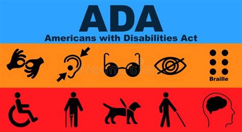 ADA, Americans with Disabilities Act. Concept with Keywords, Letters ...
