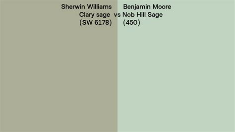 Sherwin Williams Clary Sage Sw Vs Benjamin Moore Nob Hill Sage