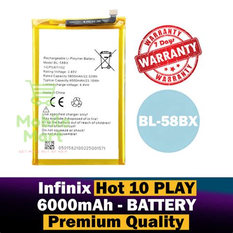 Infinix Hot Play Battery BL BX Replacement Premium Quality Mah Battery For Infinix Hot