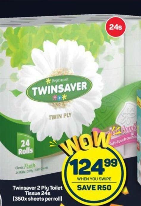 Twinsaver 2 Ply Toilet Tissue 24s Offer At Pick N Pay