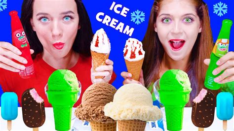 Asmr Ice Cream Party Chocolate Ice Cream Race Blackberry Crunchy Eating Sounds Youtube