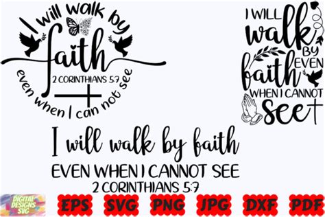 I Will Walk By Faith Svg Faith Svg Graphic By Digitaldesignssvgbundle