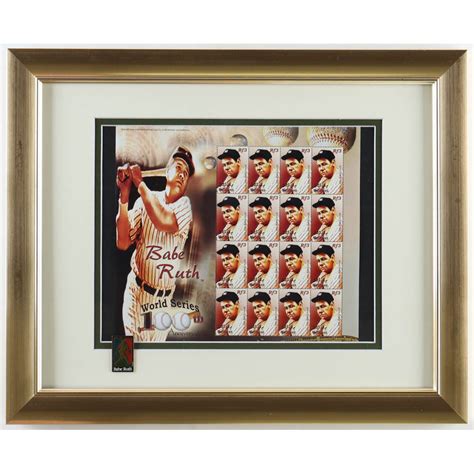 Babe Ruth Yankees Custom Framed World Series 100th Anniversary Full