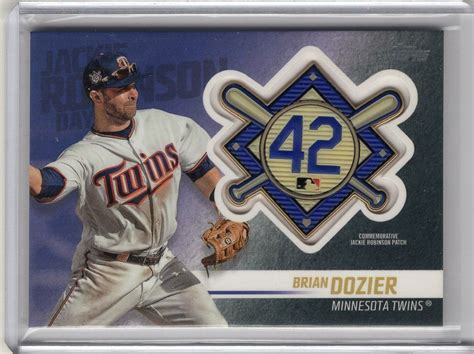 Topps Update Brian Dozier Jackie Robinson Day Patch Jrp Bd Twins