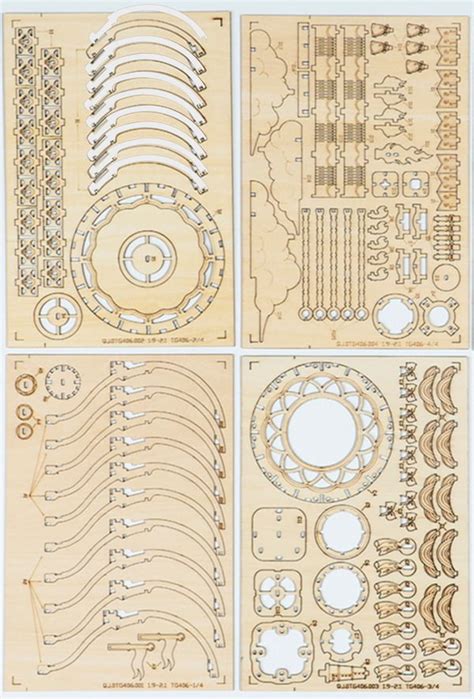 Laser Cut Hot Air Balloon D Wooden Puzzle Craft Kit Vector File Vectors File