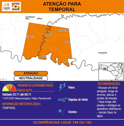 AGORA Defesa Civil Alerta Para Temporal No Oeste Veja As Cidades