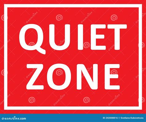 Quiet Zone Sign Silence Icon Poster Silent Please Red Symbol Quiet