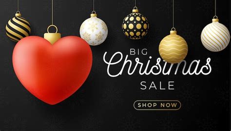 Premium Vector Luxury Merry Christmas Horizontal Banner