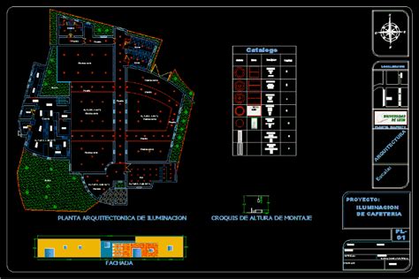 Planos De Propuesta De Iluminacion De Restaurante En Dwg Autocad