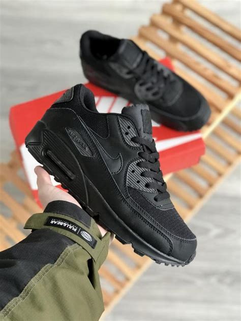 🍁nike air max 90 all black🍀 ️36рр-45рр ️кросівки найк аір макс 90 чорні ...