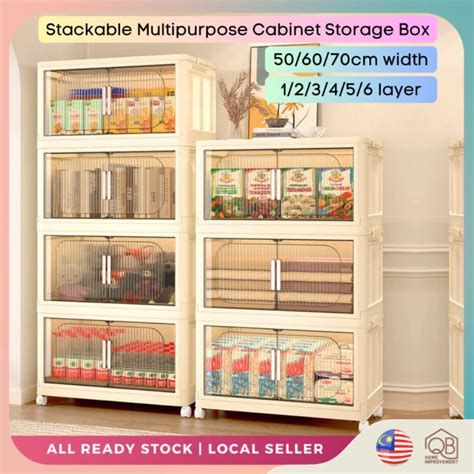 1 2 3 4 5 6 Layers Foldable Multipurpose Double Storage Cabinet