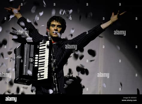 Famous Magician Xavier Mortimer Doing Magic Trick On Stage Stock Photo