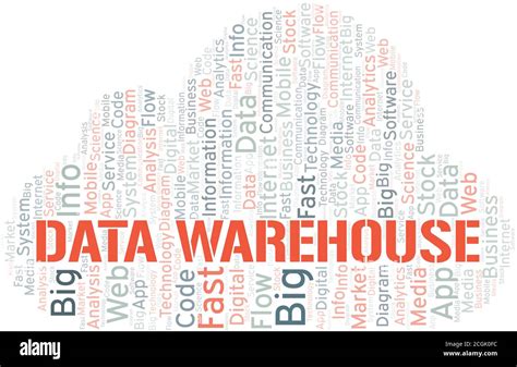 Data Warehouse Vector Word Cloud Made With The Text Only Stock Vector