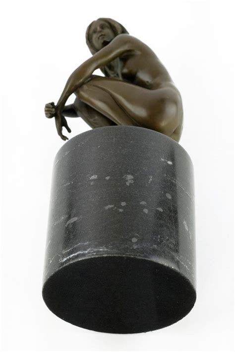 Bronze Squatting Female Nude Sculpture Erotic Art Statue Etsy Australia
