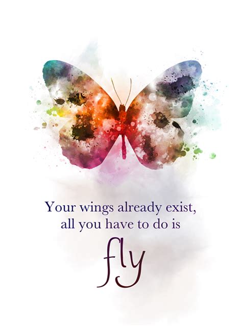 Butterfly Quote ART PRINT Your Wings Already Exist All You Have to do ...