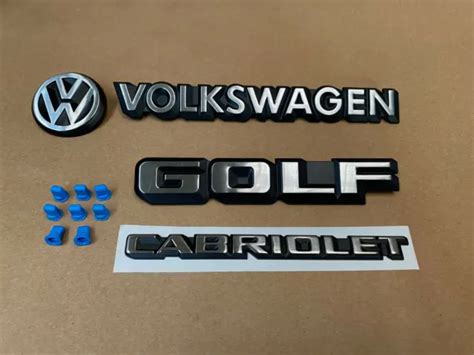 Original Vw Golf Cabrio Schiftzug Satz Heckklappe Chrom Clips