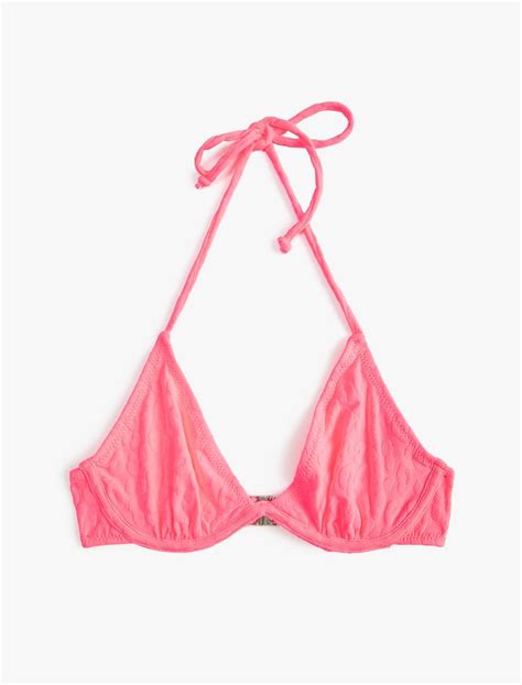 Pembe Kad N Gen Bikini St Balenli I Ek Dokulu Boyundan Ba Lamal Sak Mm Koton