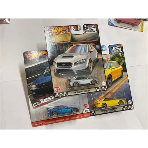 風火輪 Hot Wheels SUBARU WRX STiIMPREZA 22B STi 黃藍 全新未拆 蝦皮購物