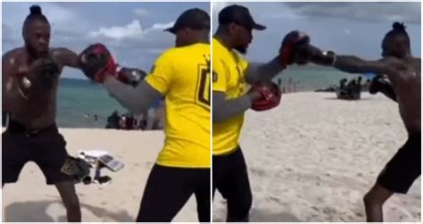 Deontay Wilder's legs leave fans stunned as new training footage ...