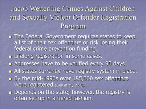 Ppt Community Notification Risk Assessment And Civil Commitment Of Sex Offenders Powerpoint