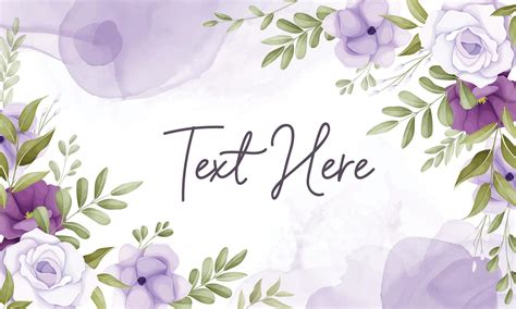 Beautiful Floral Background With Purple Flower Decoration 12678954
