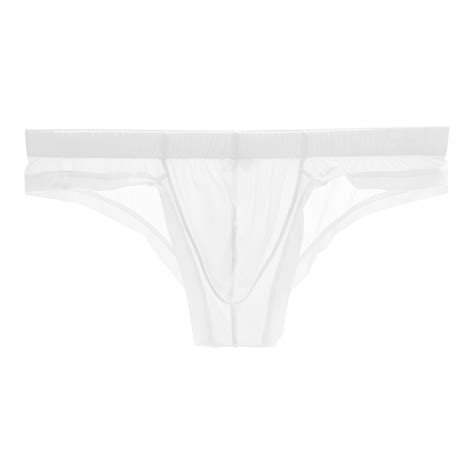 TMOYZQ Men S Ice Silk Bikini Briefs Quick Dry Low Rise Triangle Bikinis Breathable Soft Stretch