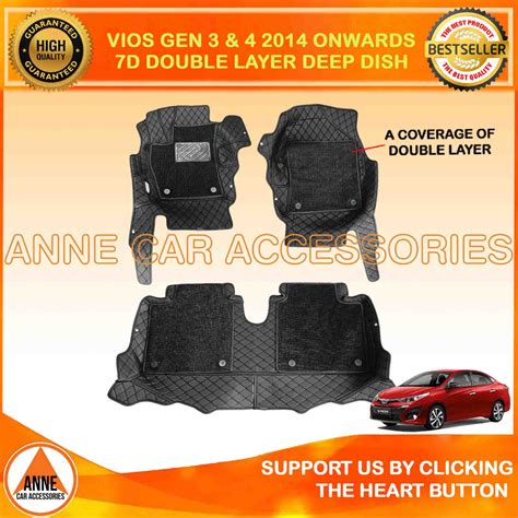 D Double Layer Rohs Deep Dish Matting For Toyota Vios Gen Gen