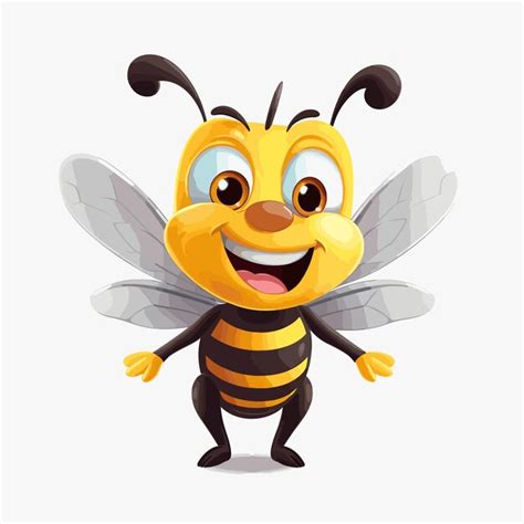 Lindo abeja caricatura vector icono ilustración animal