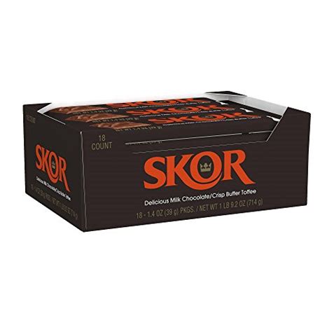 Skor Butter Toffee Bar 14 Ounce Pack Of 18 Best Chocolate Shop