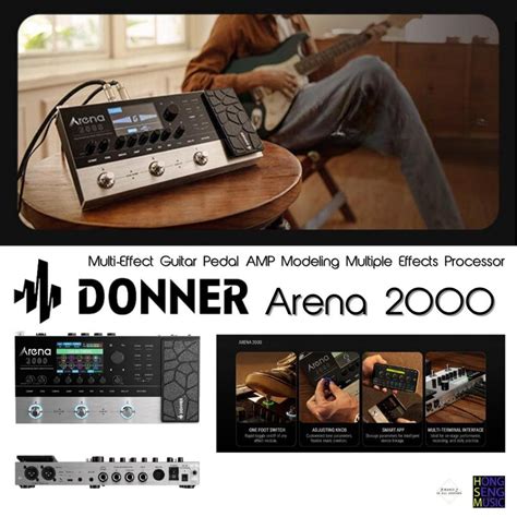 มัลติเอฟเฟค Donner Arena 2000 Multi-Effect Guitar Pedal AMP Modeling ...