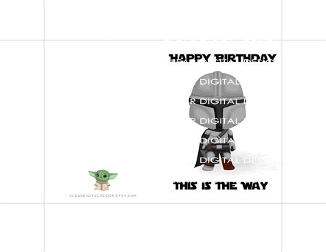 star wars card birthday 7