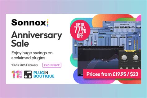 Plugin Boutique S Th Anniversary Sonnox Sale Noizefield