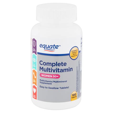 Equate Complete Multivitamin Tablets Women 50 100 Count