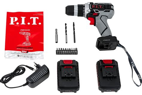 Аккумуляторная дрель-шуруповерт P.I.T. 20 В, 1.5 Ач PSR18-D3 - выгодная ...