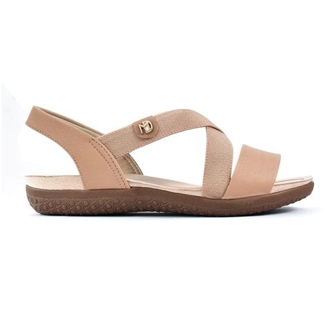 Sandália Modare Ultra Conforto Flex Feminina Nude Camel Bege