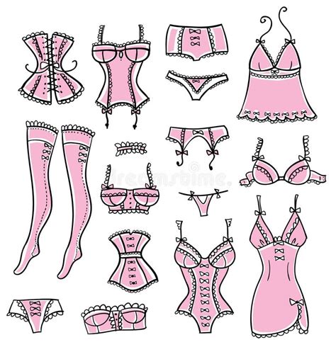 Ensemble D Illustrations De Lingerie Illustration De Vecteur