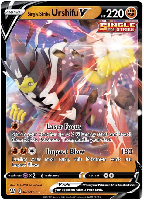 Single Strike Urshifu V Battle Styles 85 Pokemon Card