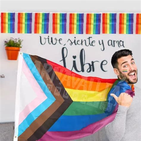 comprar Bandera Progresista Lgbt Orgullo Gay Arcoíris