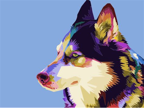 Perro Husky c4 – Lienzos y Colores