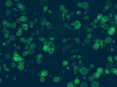 Sharefaith Media Worship Particles Green Cross Background